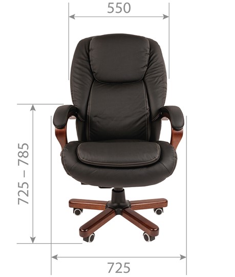 Кресло CHAIRMAN 408 кожа черная в Коврове - изображение 1