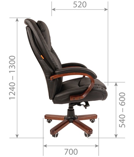 Кресло CHAIRMAN 408 кожа черная в Коврове - изображение 2