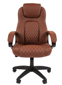 Офисное кресло CHAIRMAN 432, экокожа, цвет коричневый в Коврове - предосмотр 3