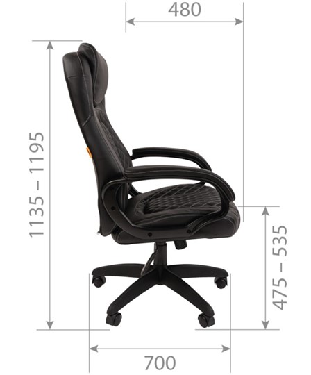 Офисное кресло CHAIRMAN 432, экокожа, цвет коричневый в Коврове - изображение 6