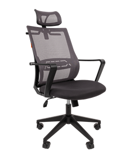 Кресло компьютерное CHAIRMAN 545 сетка/ткань серый в Коврове