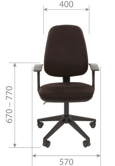 Кресло CHAIRMAN 661 Ткань стандарт 15-21 черная во Владимире - изображение 3