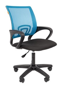 Компьютерное кресло CHAIRMAN 696 black LT, голубое во Владимире