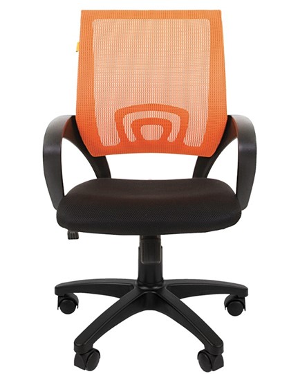 Компьютерное кресло CHAIRMAN 696 black Сетчатый акрил DW66 оранжевый в Коврове - изображение 4