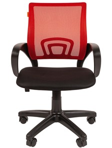 Офисное кресло CHAIRMAN 696 black Сетчатый акрил DW69 красный во Владимире - предосмотр 4