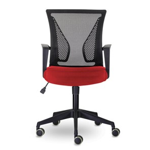 Кресло компьютерное Brabix Wings MG-309 (пластик черный, сетка, черное/красное) 532014 в Коврове