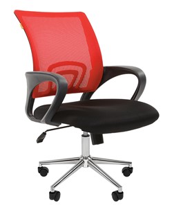 Кресло офисное CHAIRMAN 696 CHROME Сетка TW-69 (красный) во Владимире