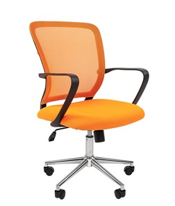 Кресло офисное CHAIRMAN 698 CHROME new Сетка TW-66 (оранжевый) во Владимире