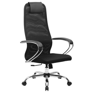 Офисный стул BRABIX PREMIUM "Ultimate EX-800" хром, плотная двойная сетка Х2, черное, 532911 в Коврове