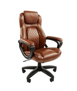 Офисное кресло CHAIRMAN 432, экокожа, цвет коричневый во Владимире