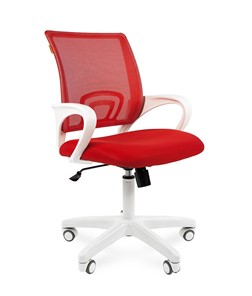 Офисное кресло CHAIRMAN 696 white, ткань, цвет красный во Владимире