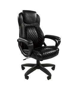 Кресло компьютерное CHAIRMAN 432, экокожа, цвет черный во Владимире