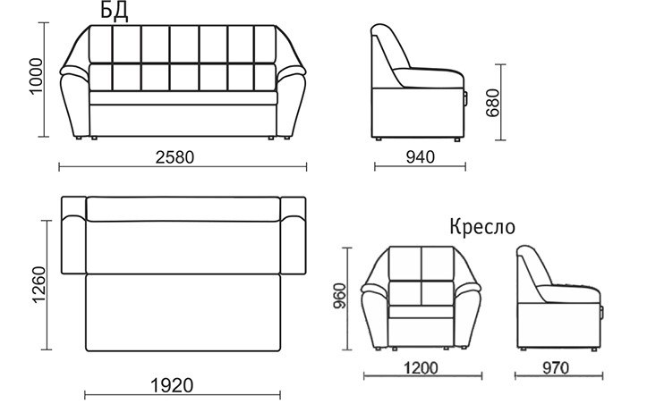Прямой диван Блистер БД во Владимире - изображение 7