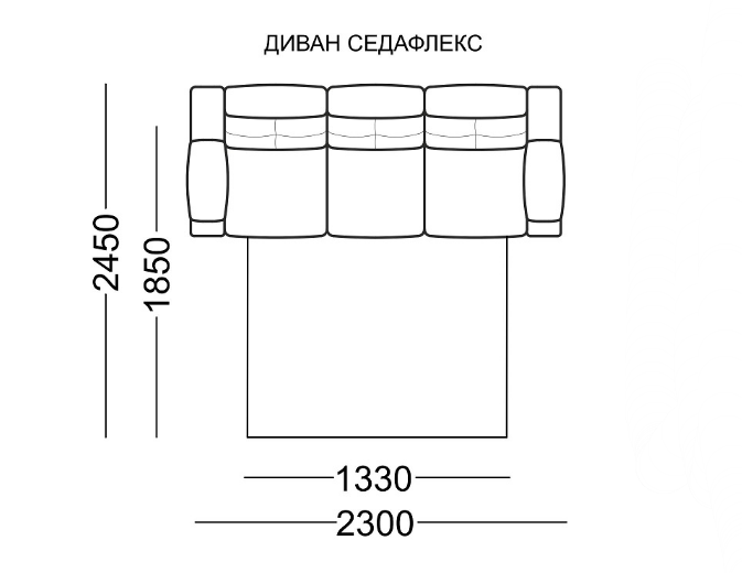 Прямой диван Рокфорд БД, седафлекс во Владимире - изображение 7