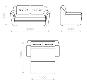 Прямой диван Вега 2 МД в Коврове - предосмотр 5