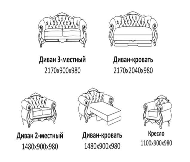 Прямой диван Лувр X, ДБ3 во Владимире - изображение 2