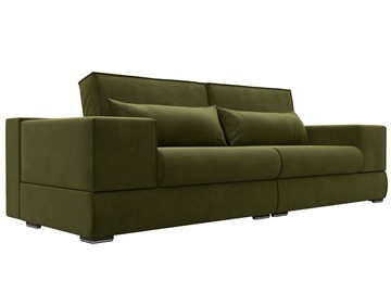 Прямой диван Лига-037, Зеленый (Микровельвет) в Коврове