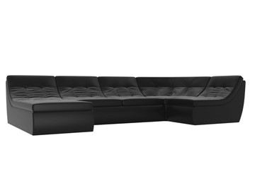 Модульный П-образный диван Холидей, Черный (экокожа) в Коврове