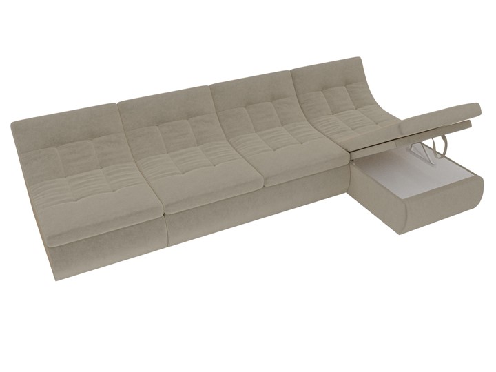 Модульный угловой диван Холидей, Бежевый (микровельвет) в Коврове - изображение 7