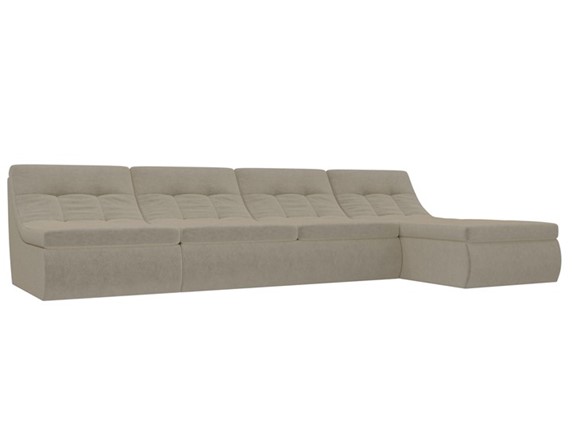 Модульный угловой диван Холидей, Бежевый (микровельвет) в Коврове - изображение