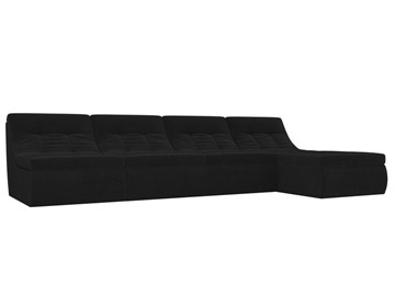 Большой модульный диван Холидей, Черный (велюр) в Коврове