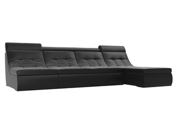 Большой модульный диван Холидей люкс, Черный (экокожа) в Коврове