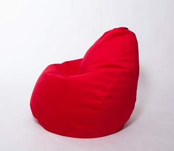 Кресло-мешок Груша большое, велюр однотон, красное во Владимире - предосмотр 1