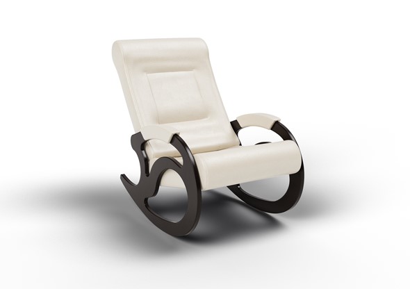 Кресло-качалка Вилла, экокожа крем 11-К-КР во Владимире - изображение