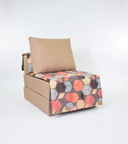 Бескаркасное кресло-кровать Харви, песочный-геометрия браун во Владимире