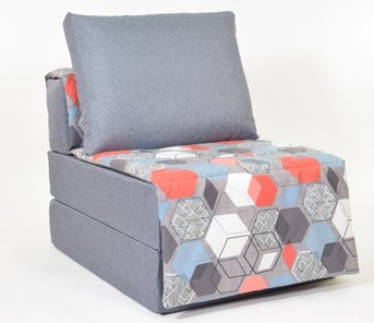 Бескаркасное кресло-кровать Харви, серый - геометрия во Владимире