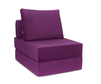 Кресло бескаркасное Окта, велюр фиолетовый в Коврове