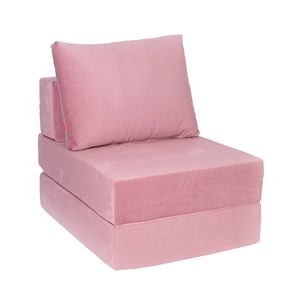 Бескаркасное кресло-кровать Окта, велюр пыльная роза во Владимире