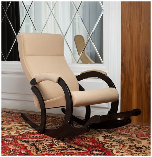 Кресло-качалка в гостиную Марсель, ткань Amigo Beige 33-Т-AB в Коврове - изображение 6