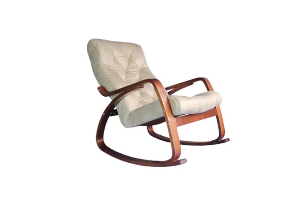 Кресло-качалка Гранд, замша крем во Владимире - изображение