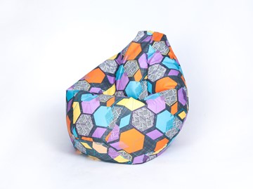Кресло-мешок Груша малое, велюр принт, геометрия в Коврове
