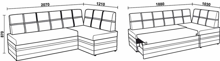 Кухонный диван НЕО КМ-06 ДУ с механизмом во Владимире - изображение 5