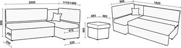 Угловой кухонный диван Нео КМ 3 с механизмом 2000*1110 в Коврове - предосмотр 20