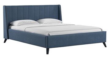 Кровать с механизмом Мелисса 160,арт. Тори 83 велюр (серо-синий) + кроватное дно в Коврове
