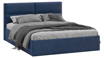 Двуспальная кровать Глосс Тип 1 (Микровелюр Wellmart Blue) во Владимире