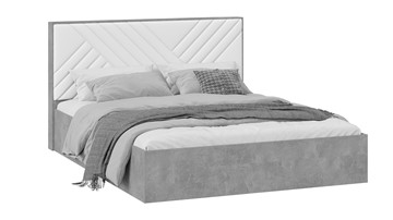 Кровать двуспальная Хилтон Тип 1 (Ателье светлый/Белый) во Владимире