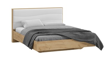 Кровать в спальню Миранда тип 1 (Дуб крафт золотой/Белый глянец) в Коврове