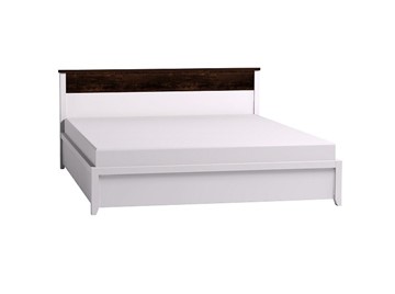 Двуспальная кровать Норвуд 31 с гибкими ламелями металл, Белый-Орех шоколадный в Коврове