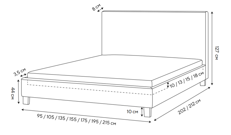 Кровать Routa 200х200, Велюр (Monopoly Мятный лёд (670)) в Коврове - изображение 1