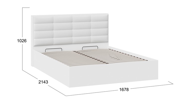 Кровать 2-спальная Агата тип 1 (Белый) в Коврове - изображение 3