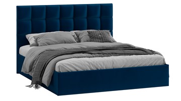 Кровать двуспальная с подъемным механизмом Эмбер (Велюр Confetti Blue) во Владимире