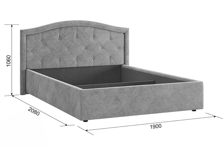 Кровать Верона 1,6 белый (экокожа) в Коврове - изображение 4