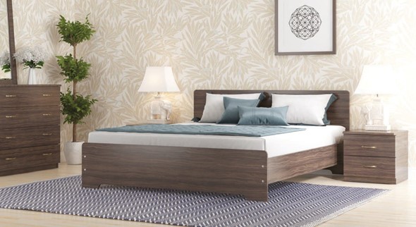 Кровать полутороспальная Золушка, 140х200 с основанием, венге во Владимире - изображение