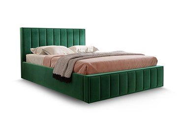 Кровать с основанием Вена 1600, Велюр Мора зеленый в Коврове