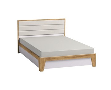 Двуспальная кровать Айрис 306 1800 с гибкими ламелями дерево, Белый-Дуб золотистый в Коврове
