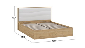 Двуспальная кровать с механизмом Миранда тип 1 (Дуб крафт золотой/Белый глянец) во Владимире - предосмотр 1